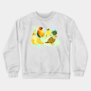 birbs fruits doodles Crewneck Sweatshirt